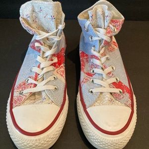 Converse All Star Patchwork Canvas High-Top Sneaker Sz 6